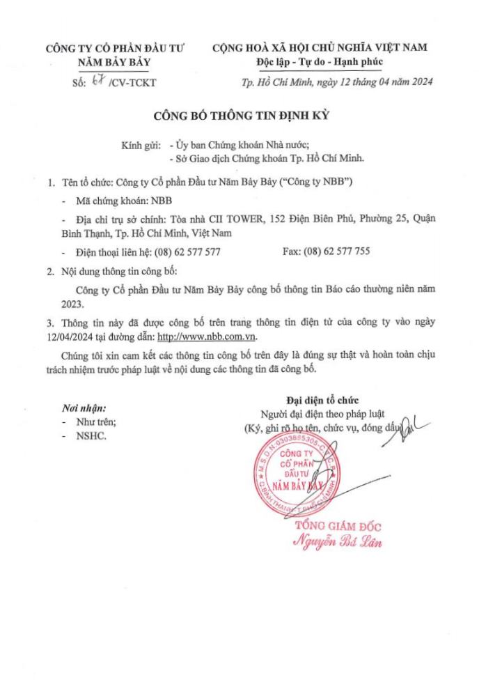 CBTT – Báo cáo thường niên năm 2023